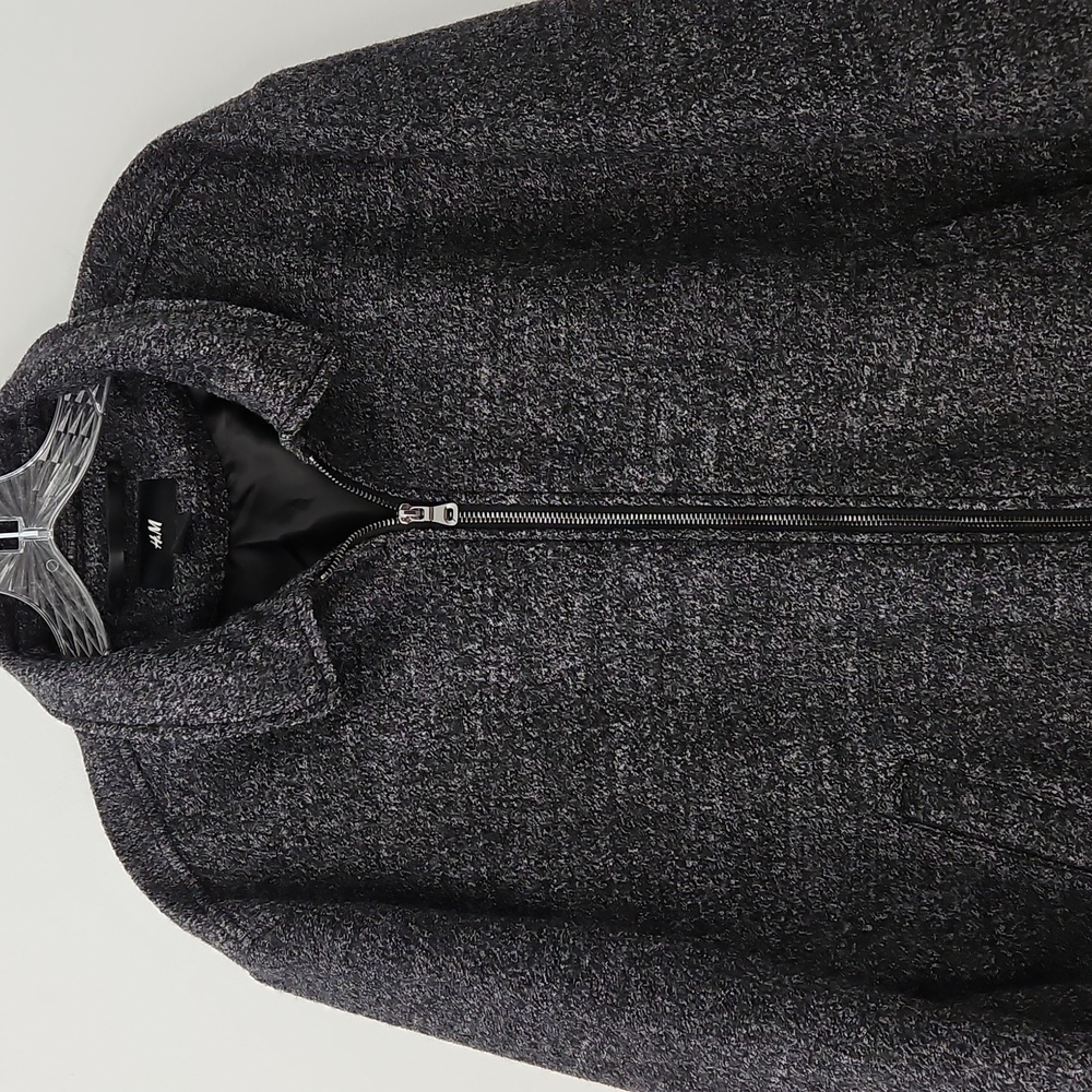 H&M dark gray wool-blend bomber jacket size extra large‎